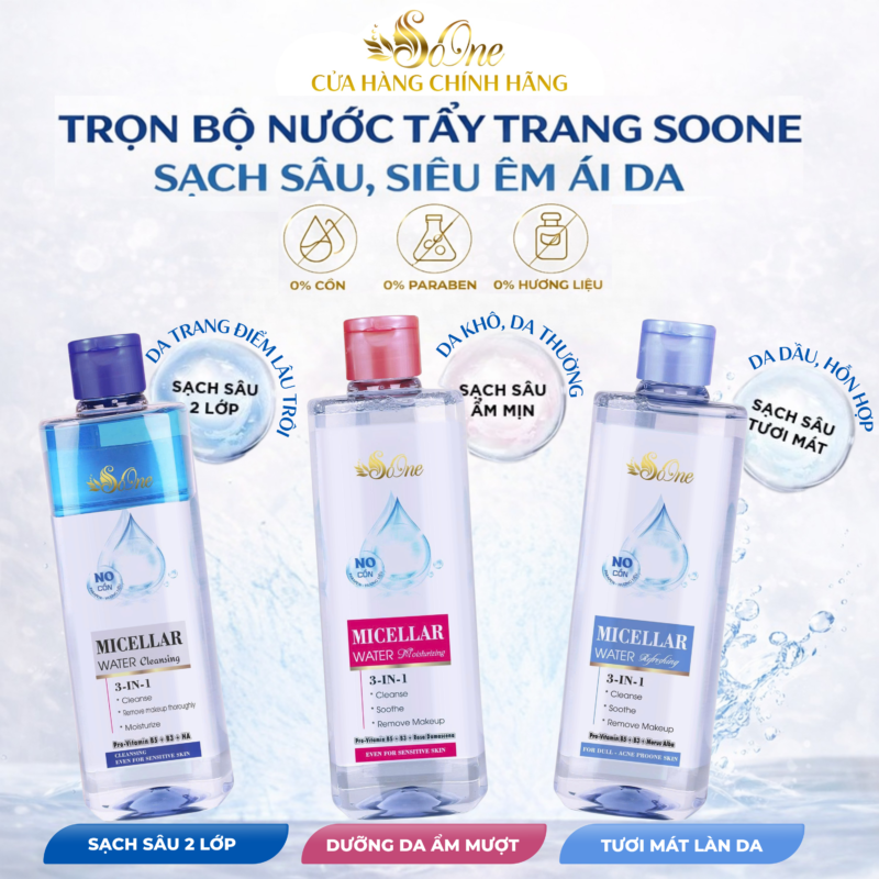 nước tẩy trang soone