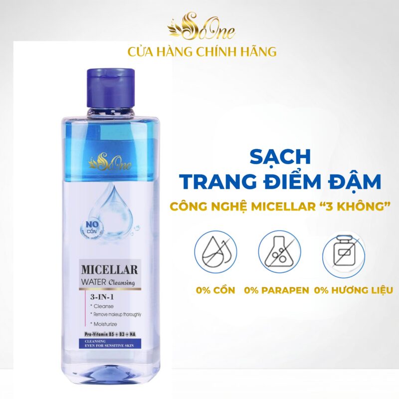 nước tẩy trang soone làm sạch sâu da trang điểm đậm